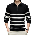 Fashionable Korean-style Striped Sweater For Men