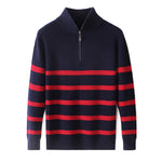 Fashionable Korean-style Striped Sweater For Men