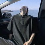 Men's Stand-up Collar Loose Short-sleeve T-shirt