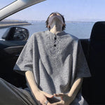 Men's Stand-up Collar Loose Short-sleeve T-shirt