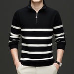 Fashionable Korean-style Striped Sweater For Men