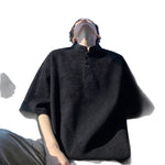 Men's Stand-up Collar Loose Short-sleeve T-shirt